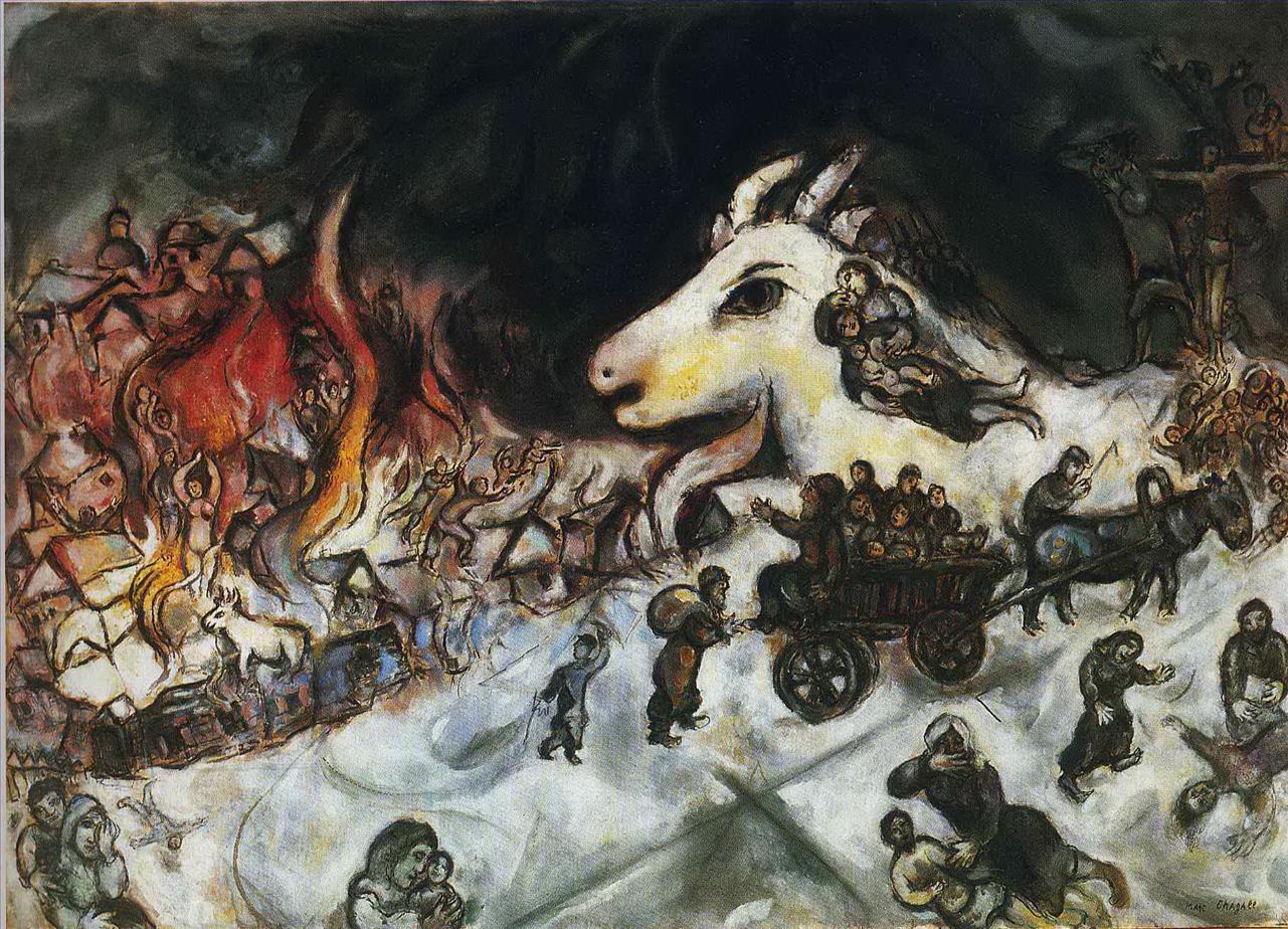 戦争時代のマルク・シャガール油絵